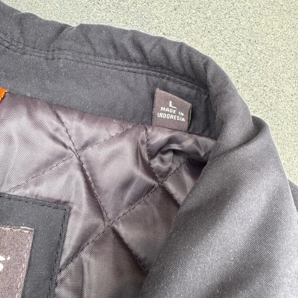 Dockers Men Black‎ Quilted Lined Full Zip Harrington Jacket Large